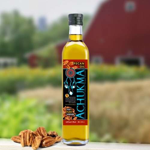 Cold-pressed pecan oil bottle – Achukma