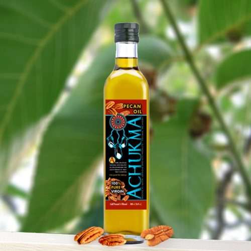 Cold-pressed pecan oil bottle – Achukma
