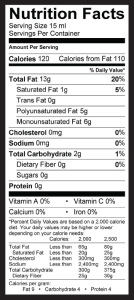 pecan oil nutritional facts